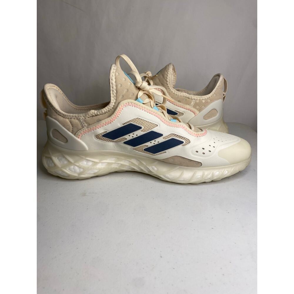 Mens Adidas Web Boost Running Shoes Sneakers Off White Blue Athletic Size 11 - Picture 11 of 16